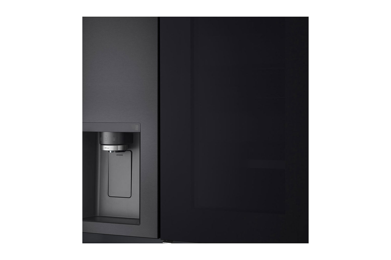 LG 635L InstaView Door in Door? Side by Side (Matte Black Steel), Energiklass F, Vatten/is utan r?ranslutning, Smart Diagnosis? med Wi-Fi, GSXV91MCAF