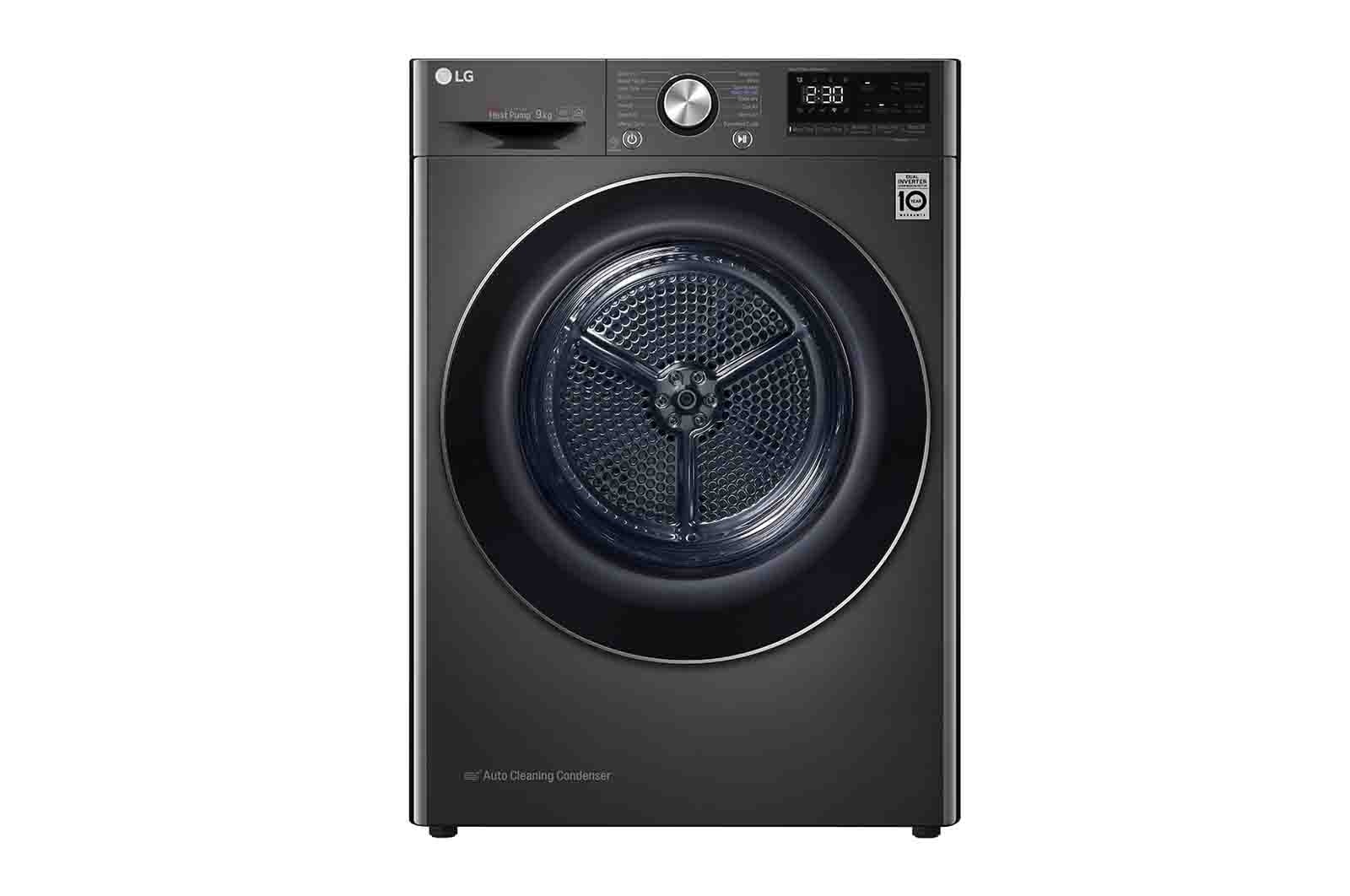 LG Svart 9-kg DUAL Inverter Heat Pump? -torktumlare med ? Eco Hybrid? och v?rmepumpsteknologi , RV9DN902B