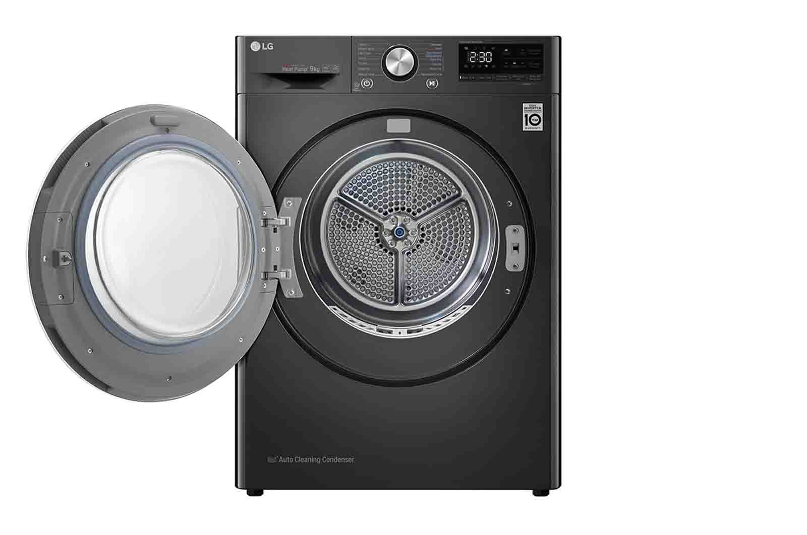 LG Svart 9-kg DUAL Inverter Heat Pump? -torktumlare med ? Eco Hybrid? och v?rmepumpsteknologi , RV9DN902B