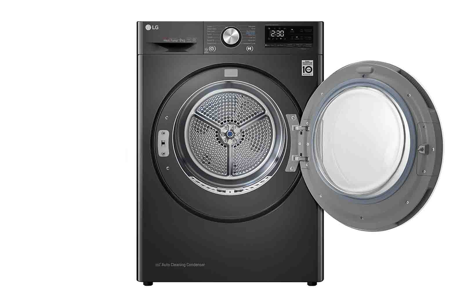 LG Svart 9-kg DUAL Inverter Heat Pump? -torktumlare med ? Eco Hybrid? och v?rmepumpsteknologi , RV9DN902B
