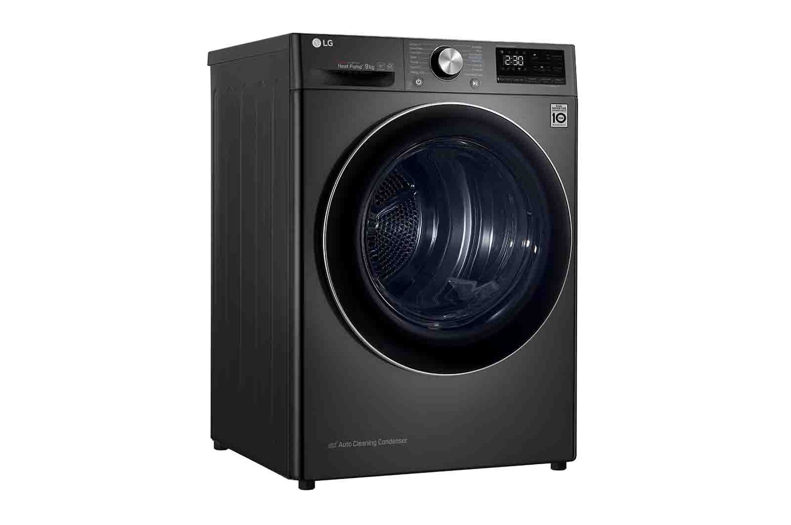 LG Svart 9-kg DUAL Inverter Heat Pump? -torktumlare med ? Eco Hybrid? och v?rmepumpsteknologi , RV9DN902B