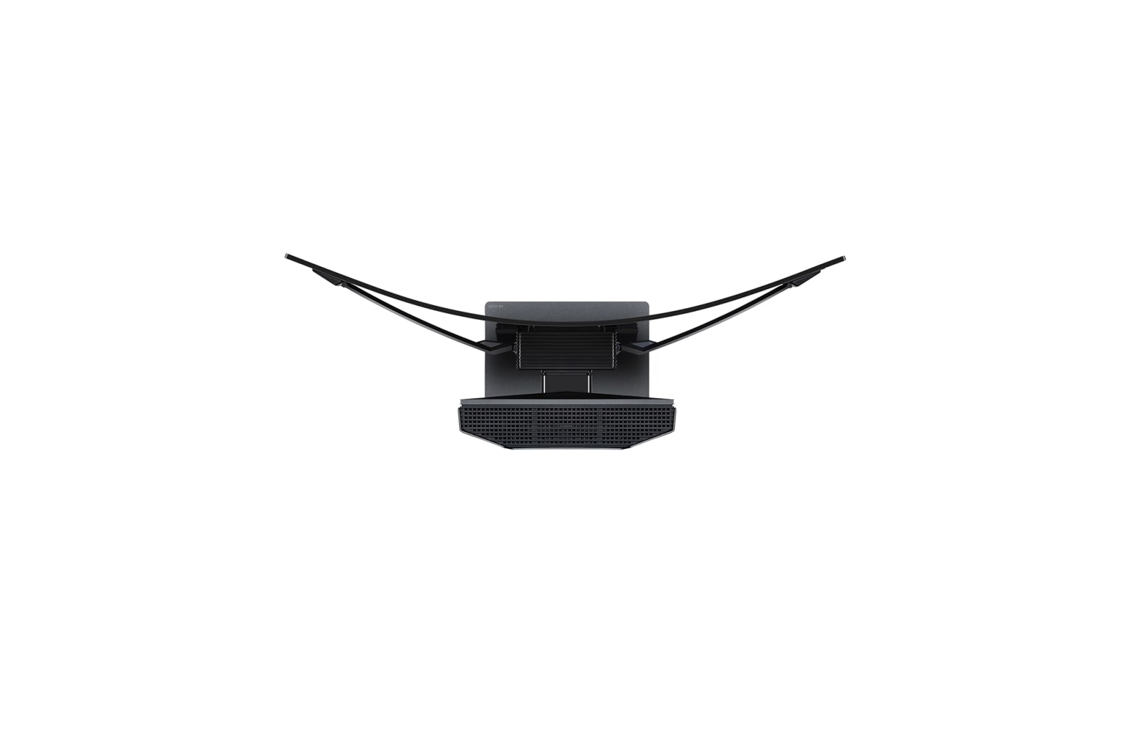 LG OLED Flex, V?nsterv?nd Flex sedd fr?n 45-graders vinkel framifr?n med en helt kr?kt sk?rm., 42LX3Q6LA