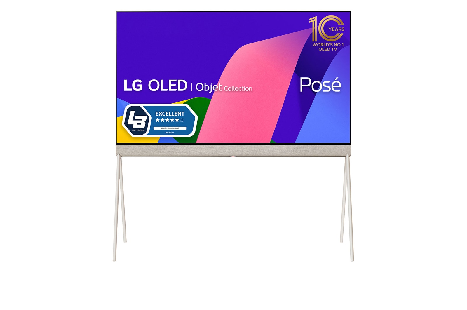 LG OLED | Objet Collection Posé, Posé sedd framifr?n ?t v?nster i 45-graders vinkel., 55LX1Q6LA