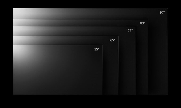 Utbudet av LG OLED G2 TV i olika storlekar fr?n 55-83 tum.