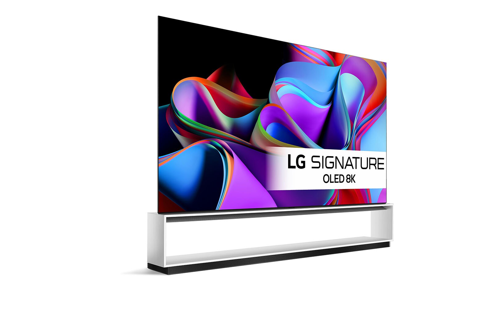 LG 88'' SIGNATURE OLED 8K - OLED Z3 (2023), L?tt vinklad v?nsterv?nd sidovy., OLED88Z39LA