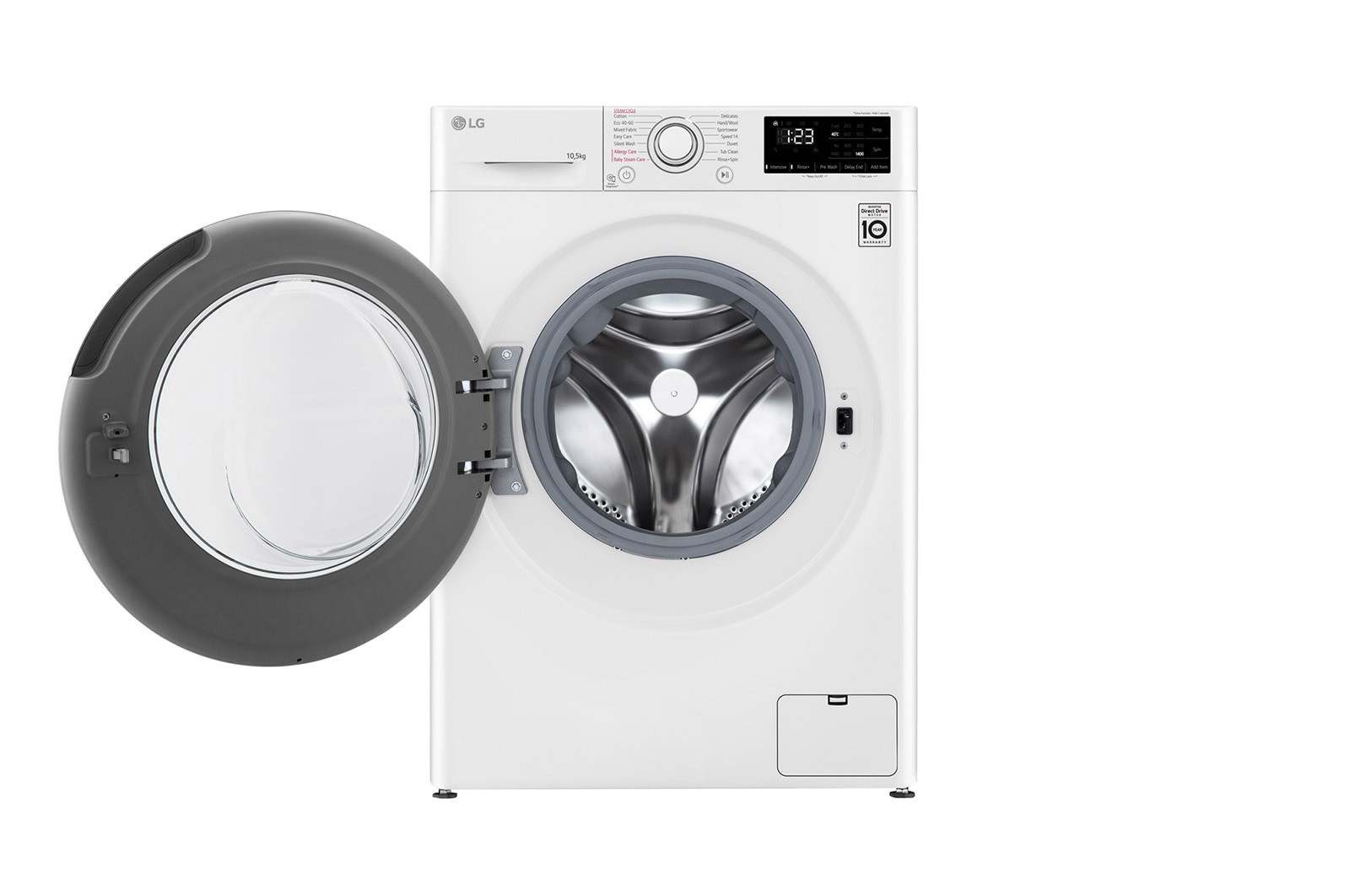 LG 10.5 kg Tv?ttmaskin(Vit) - Steam, Energiklass B, AI DD?, Smart Diagnosis?, F4WV210S0W