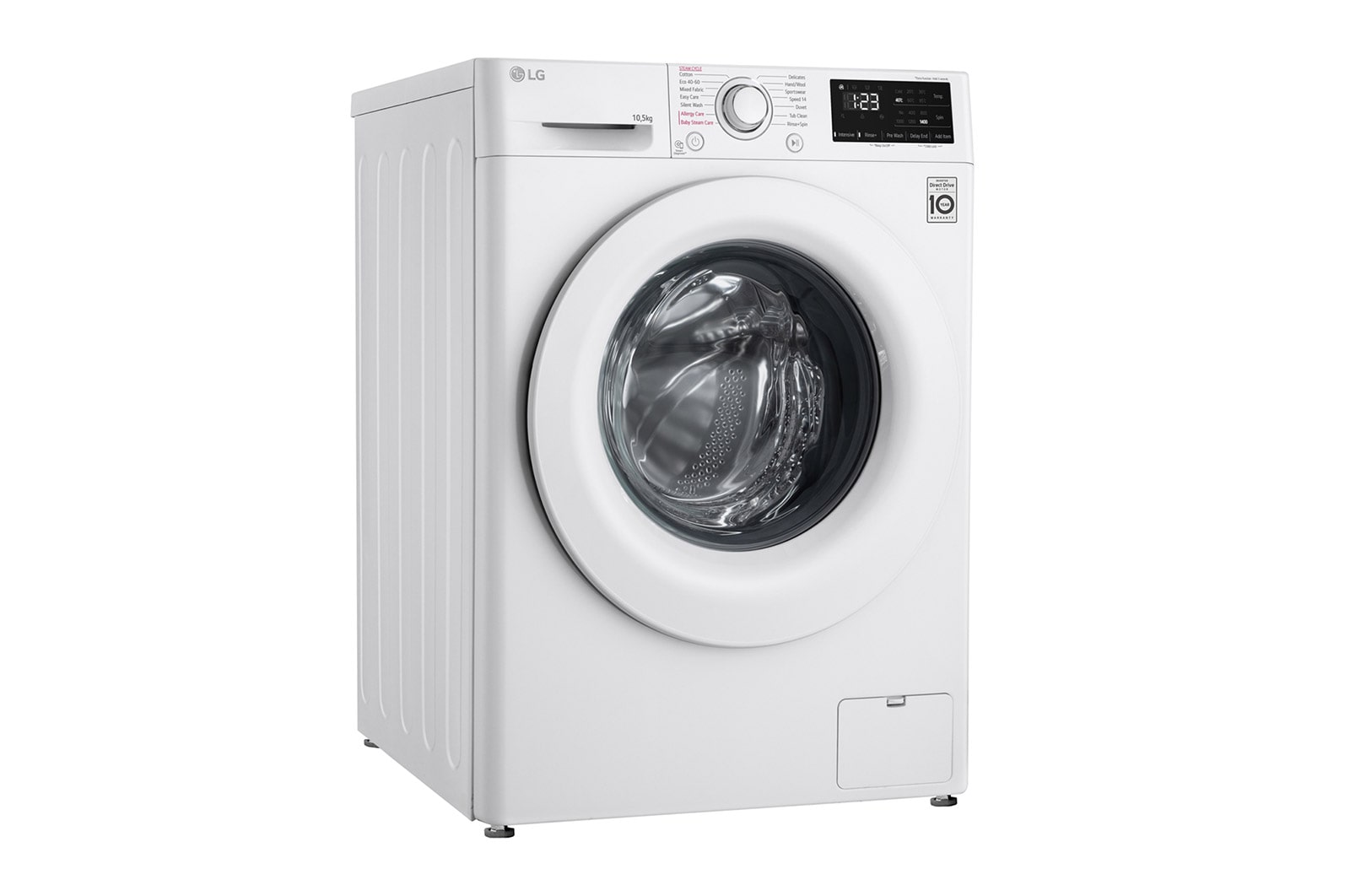 LG 10.5 kg Tv?ttmaskin(Vit) - Steam, Energiklass B, AI DD?, Smart Diagnosis?, F4WV210S0W