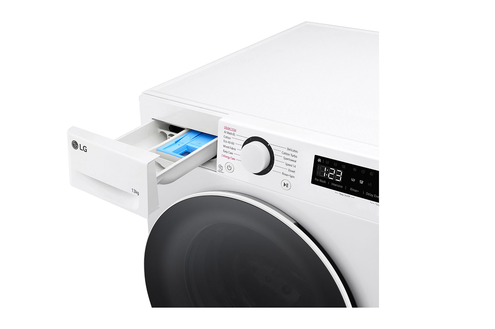 LG 13 kg Tv?ttmaskin(Vit) - Steam, Energiklass A, AI DD?, Smart Diagnosis?, F4Y5LYP0W