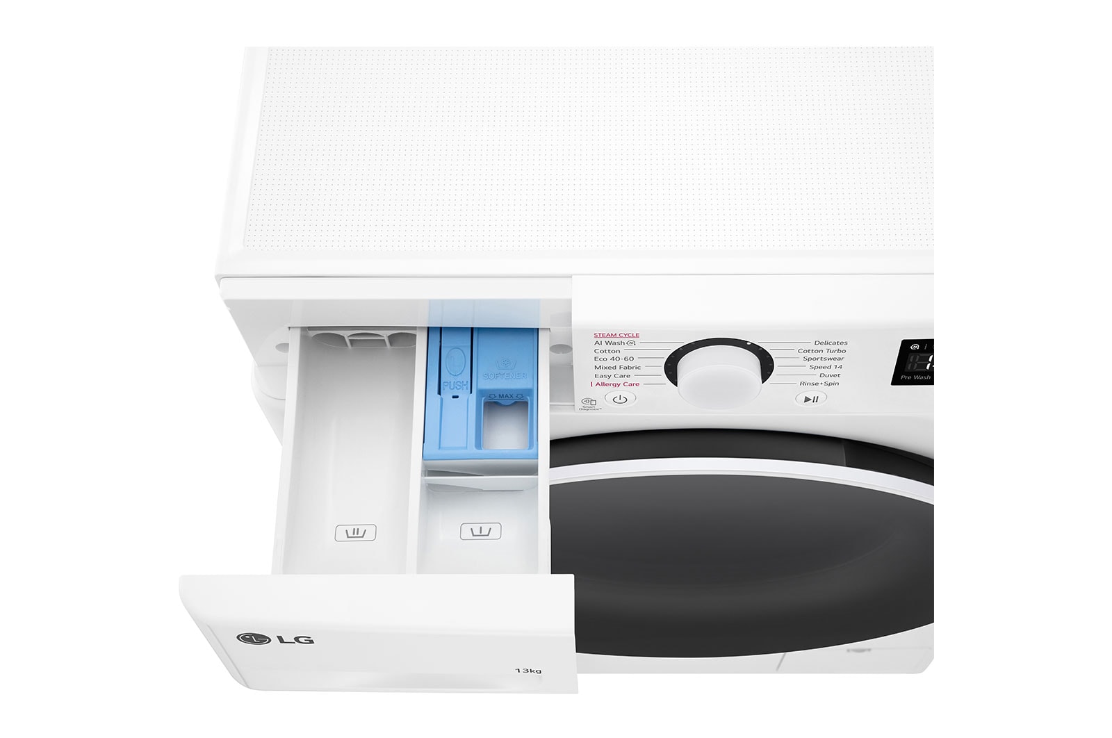 LG 13 kg Tv?ttmaskin(Vit) - Steam, Energiklass A, AI DD?, Smart Diagnosis?, F4Y5LYP0W