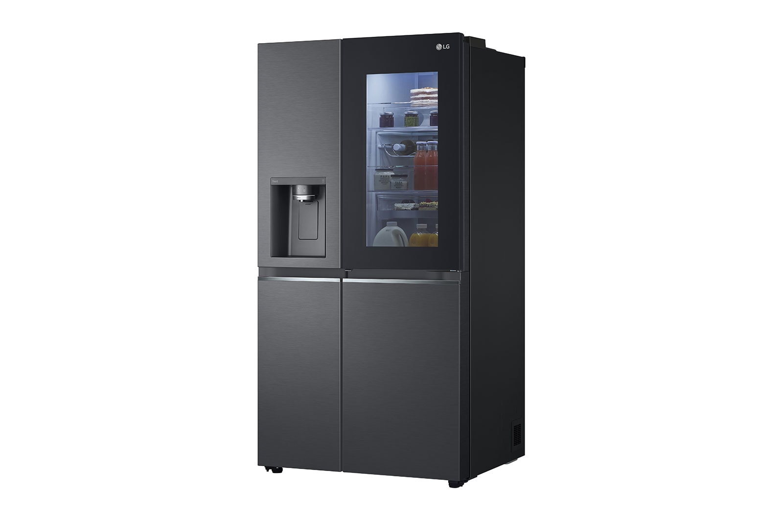 LG  617L Side by Side Fridge with InstaView? Door-in-Door? in Matt Black, GS-X6172MC