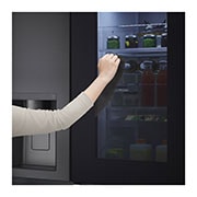 LG  617L Side by Side Fridge with InstaView? Door-in-Door? in Matt Black, GS-X6172MC