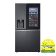 LG  617L Side by Side Fridge with InstaView? Door-in-Door? in Matt Black, GS-X6172MC