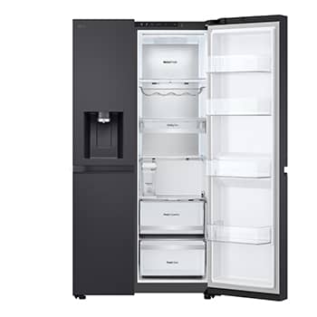 LG 623L Side by Side Fridge with Smart Inverter Compressor? in Essence Black Steel, GS-L6104EV