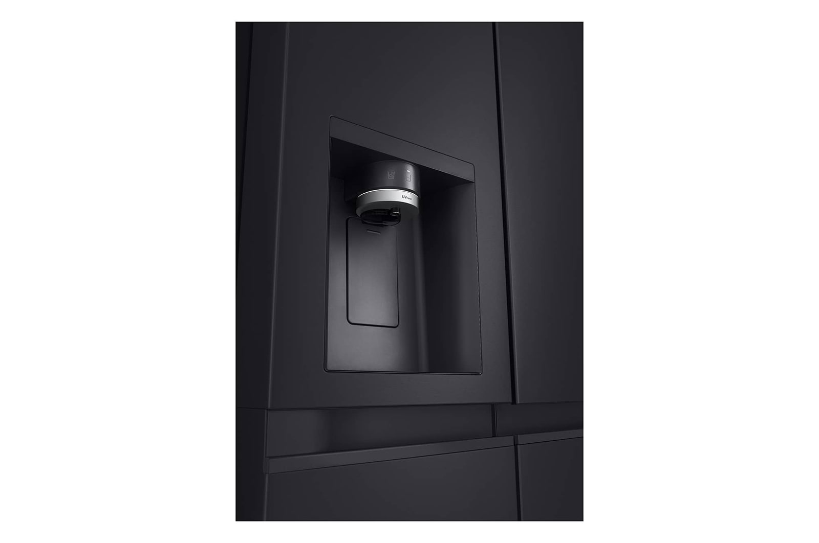 LG 623L Side by Side Fridge with Smart Inverter Compressor? in Essence Black Steel, GS-L6104EV
