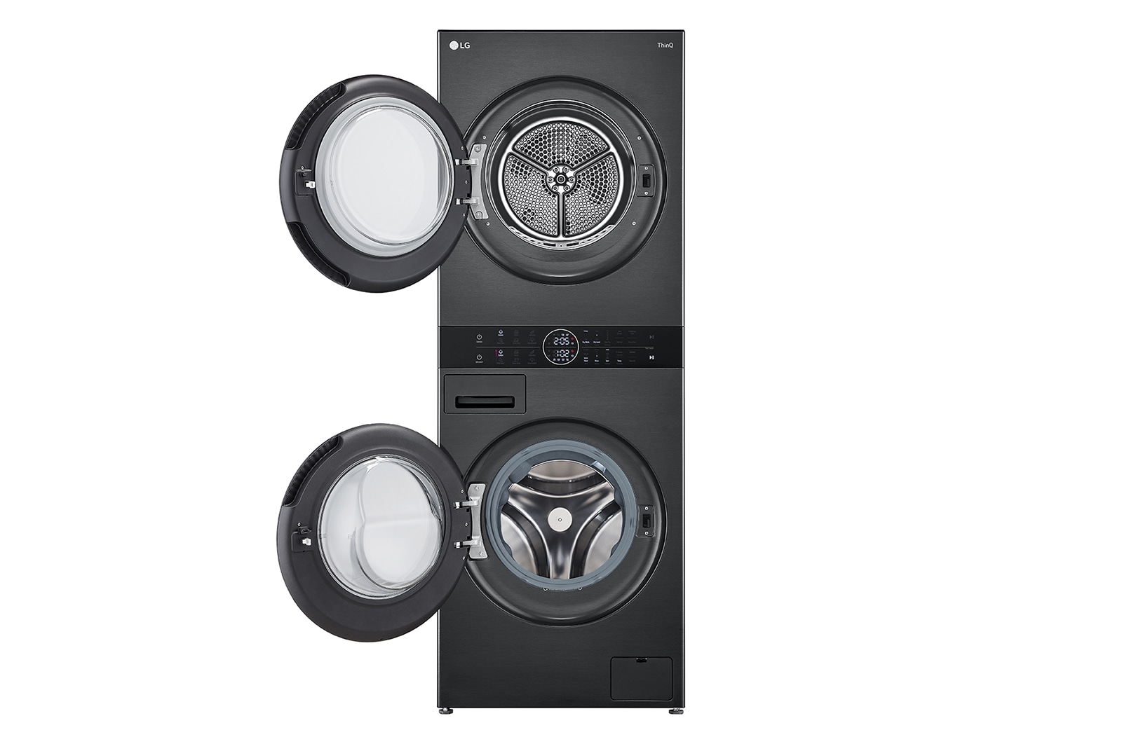 LG 14/10kg AI DD? Front Load WashTower? in Black Steel, WT1410NHB