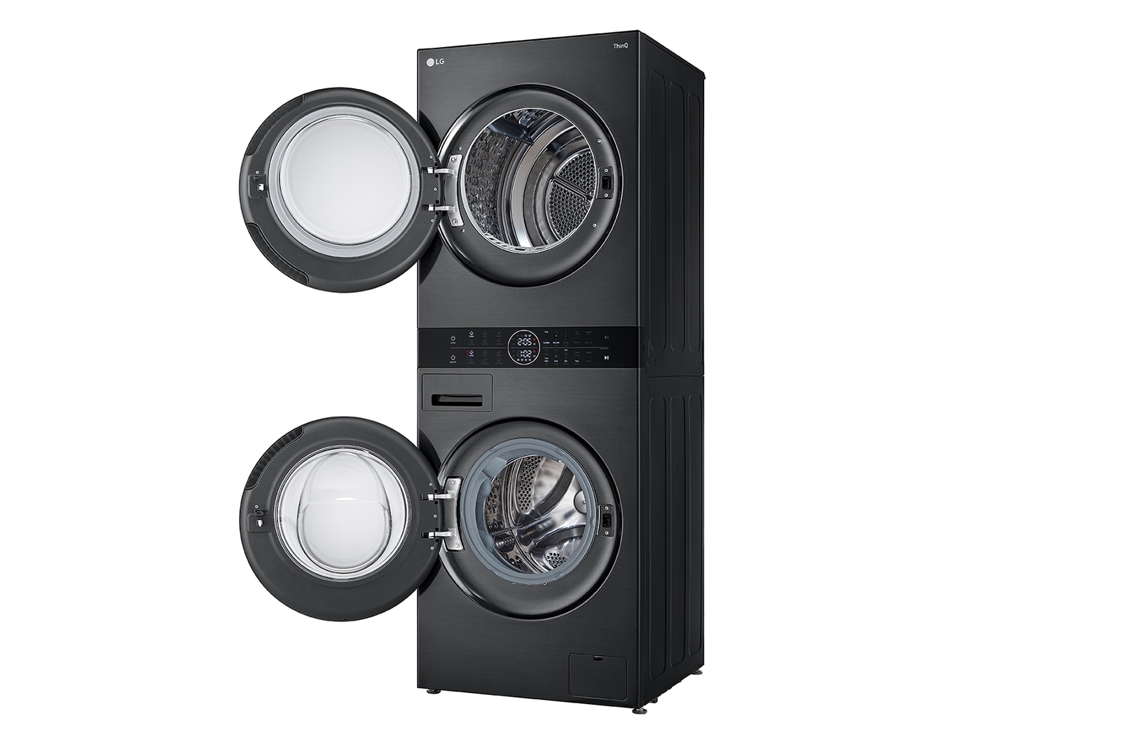 LG 14/10kg AI DD? Front Load WashTower? in Black Steel, WT1410NHB