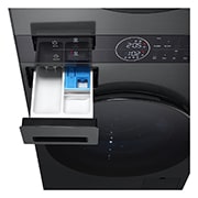 LG 14/10kg AI DD? Front Load WashTower? in Black Steel, WT1410NHB