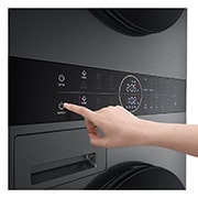 LG 14/10kg AI DD? Front Load WashTower? in Black Steel, WT1410NHB