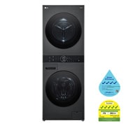 LG 14/10kg AI DD? Front Load WashTower? in Black Steel, WT1410NHB