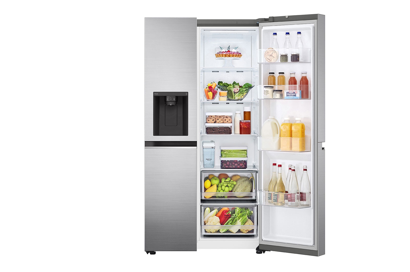 LG ??????? Side-by-Side ???? GC-L257SLNL ???? 22.4 ??? ???? Linear Inverter Compressor ????? Smart WI-FI control ??????????????????????????, GC-L257SLNL