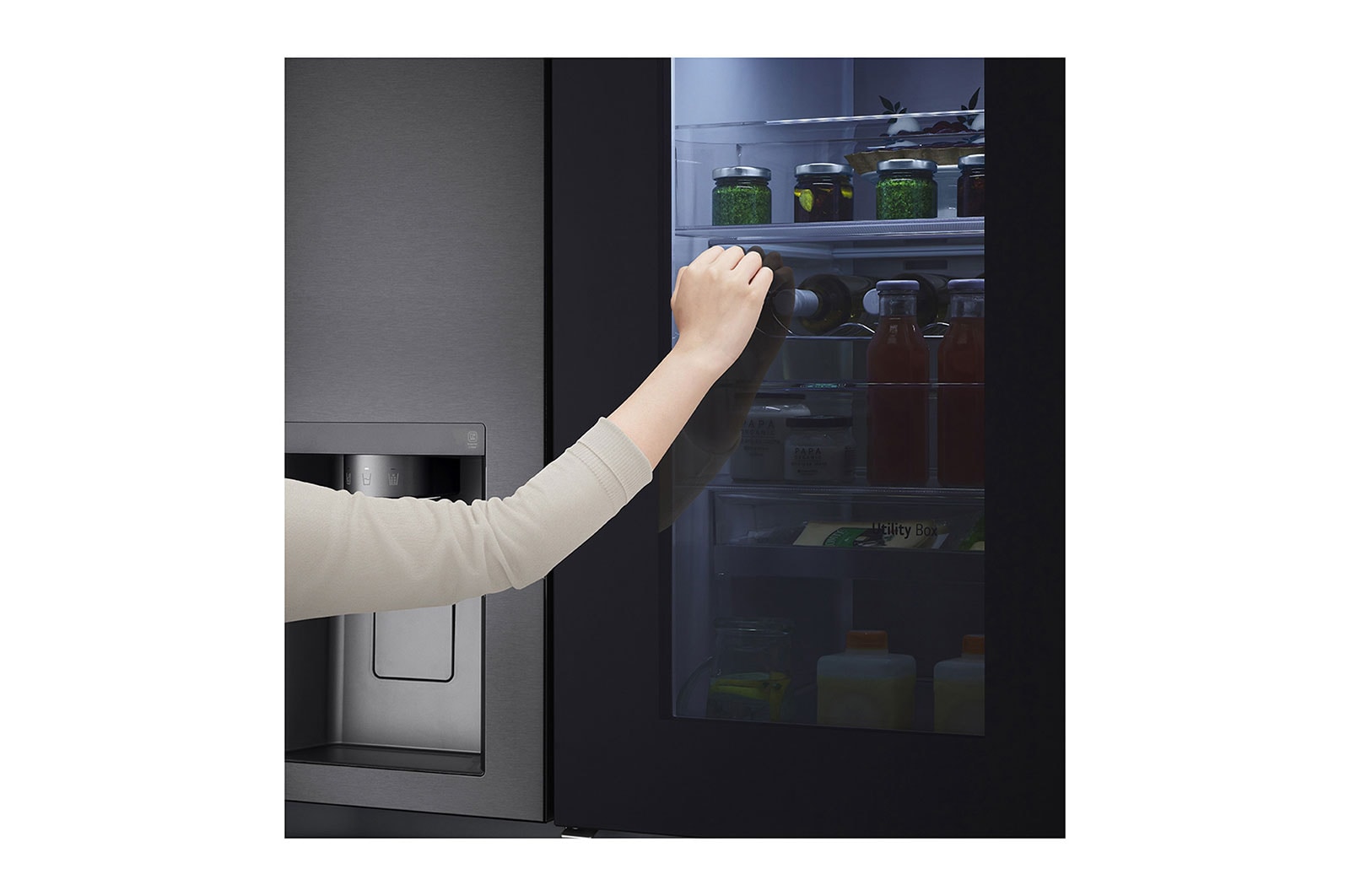 LG ??????? Instaview Door-in-Door ???? GC-X257CQES ???? 22.4 ??? ???? Inverter Linear Compressor ????? Smart WI-FI control ??????????????????????????, GC-X257CQES