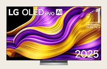 Ekran?nda LG OLED evo AI 2025 ba?l??? ve 12 y?ld?r Dünyan?n 1 Numaral? OLED TV’si amblemi bulunan, renkli ve detayl? bir sanat eseri g?steren LG OLED TV.