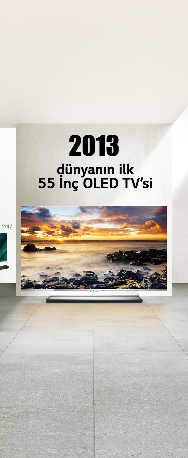 LG TV. Ba?l?kta, “2013 dünyan?n ilk 55 ?n? OLED TV’si” yaz?yor.