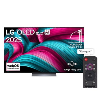 ?nden g?rünüm 77 in? LG OLED AI C5 4K Smart TV AI Sihirli Kumanda Dolby Vision webOS25 2025?OLED77C54LA