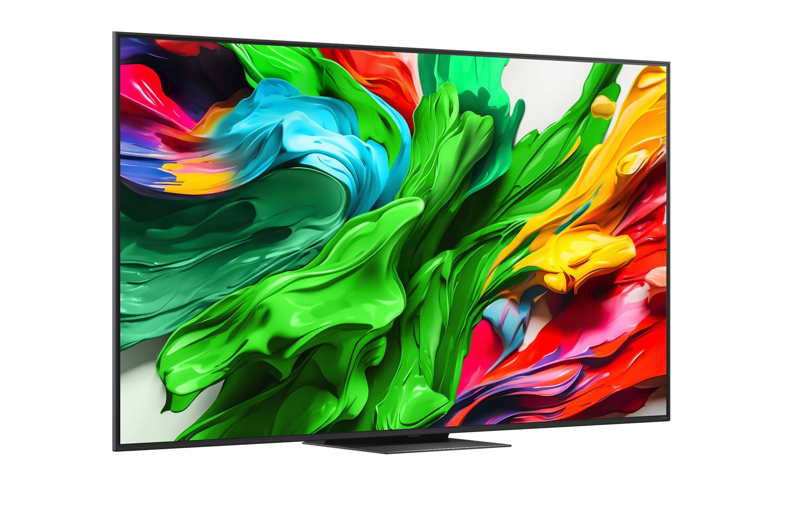 LG QNED evo QNED85 TV’nin arkadan g?rünümü.