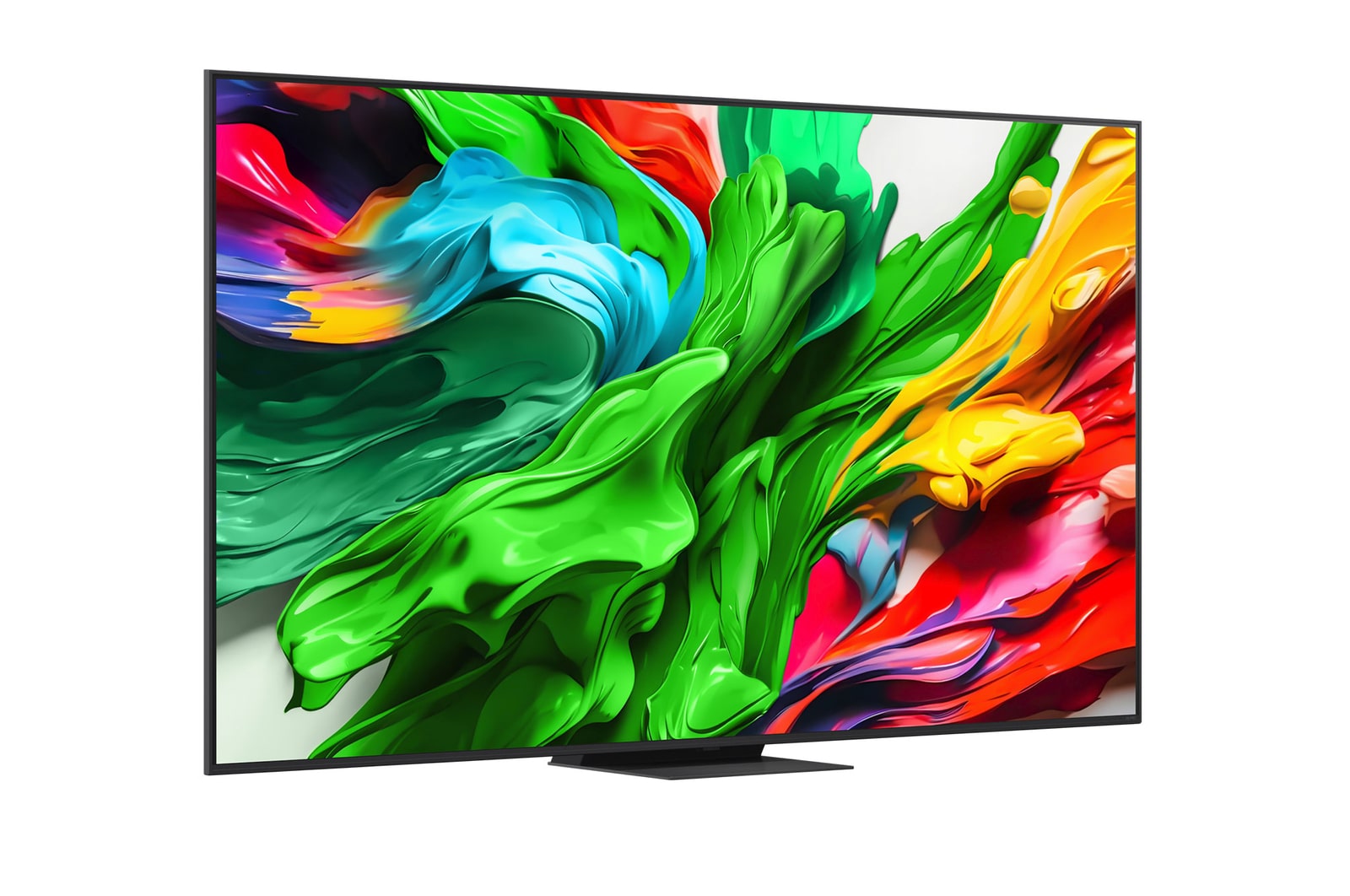 LG QNED evo QNED85 TV’nin arkadan g?rünümü.