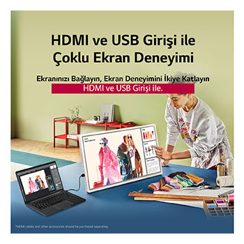 LG StanbyME 2. Dokunmatik ekranla etkile?imde bulunan, kullan?m kolayl???n? g?steren bir el. Metin, ekran?n?z? di?er cihazlara kolayca ba?layabilme ?zelli?inden bahsediyor. 