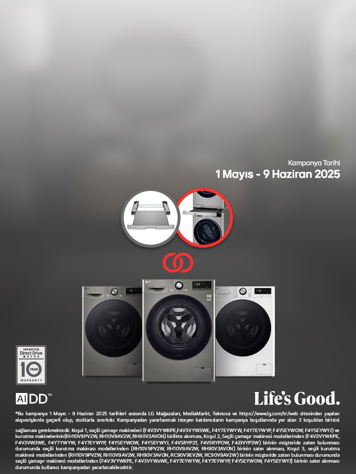 Se?ili LG ?ama??r Makinesi ve Kurutucu Al?mlar?nda Ba?lant? Kiti Hediye