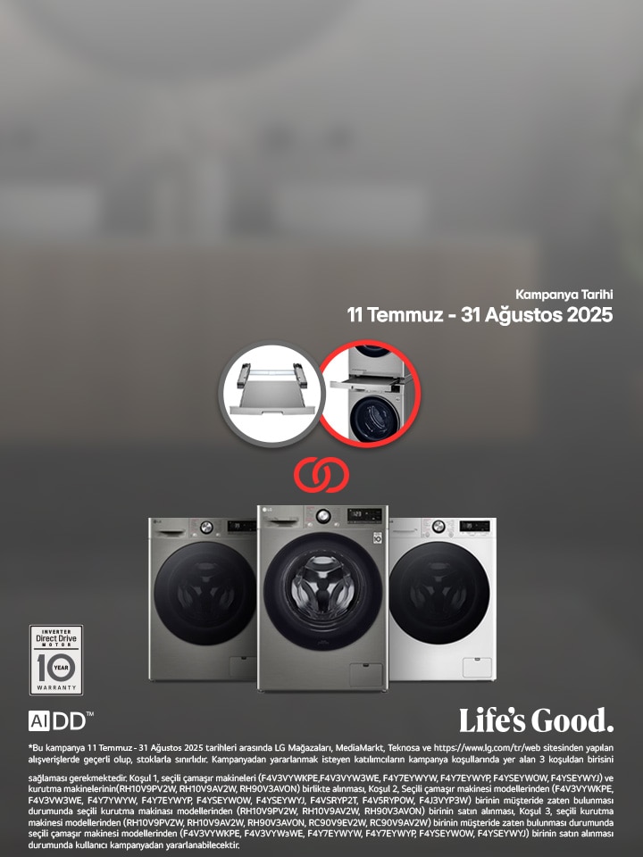 Se?ili LG ?ama??r Makinesi ve Kurutucu Al?mlar?nda Ba?lant? Kiti Hediye