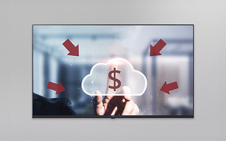 An abstract depiction illustrating the cost-effectiveness following the implementation of cloud solutions	