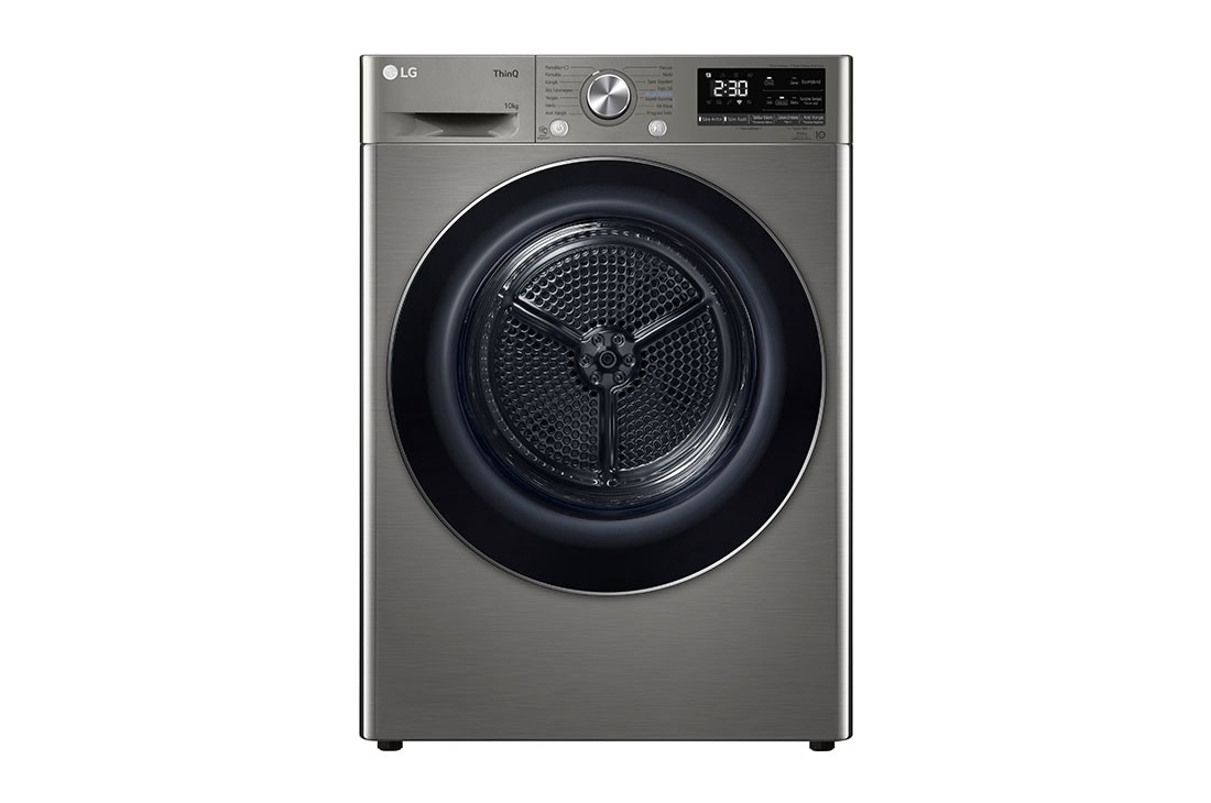 LG 10 Kg Kurutma Makinesi | DUAL Inverter Is? Pompal? Kurutucu |ThinQ (Wi-Fi) ?zellikli | Gri Renk, RH10V9PV2W