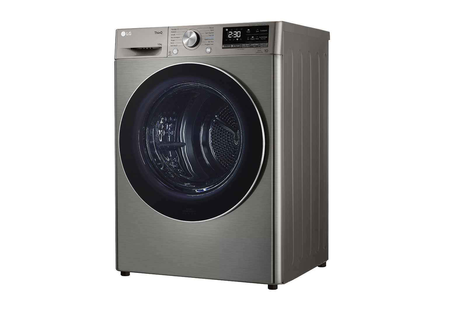 LG 10 Kg Kurutma Makinesi | DUAL Inverter Is? Pompal? Kurutucu |ThinQ (Wi-Fi) ?zellikli | Gri Renk, RH10V9PV2W