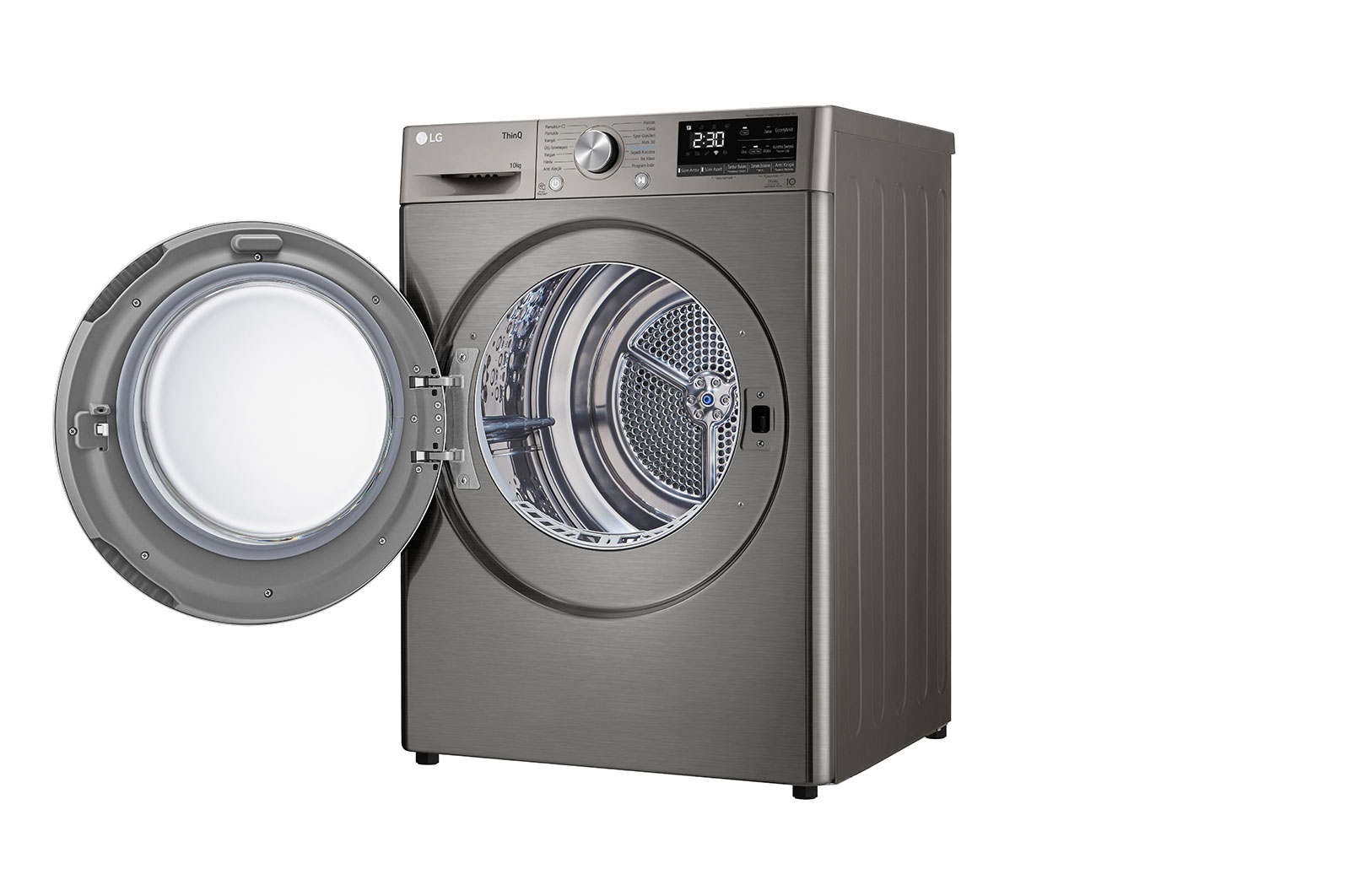 LG 10 Kg Kurutma Makinesi | DUAL Inverter Is? Pompal? Kurutucu |ThinQ (Wi-Fi) ?zellikli | Gri Renk, RH10V9PV2W