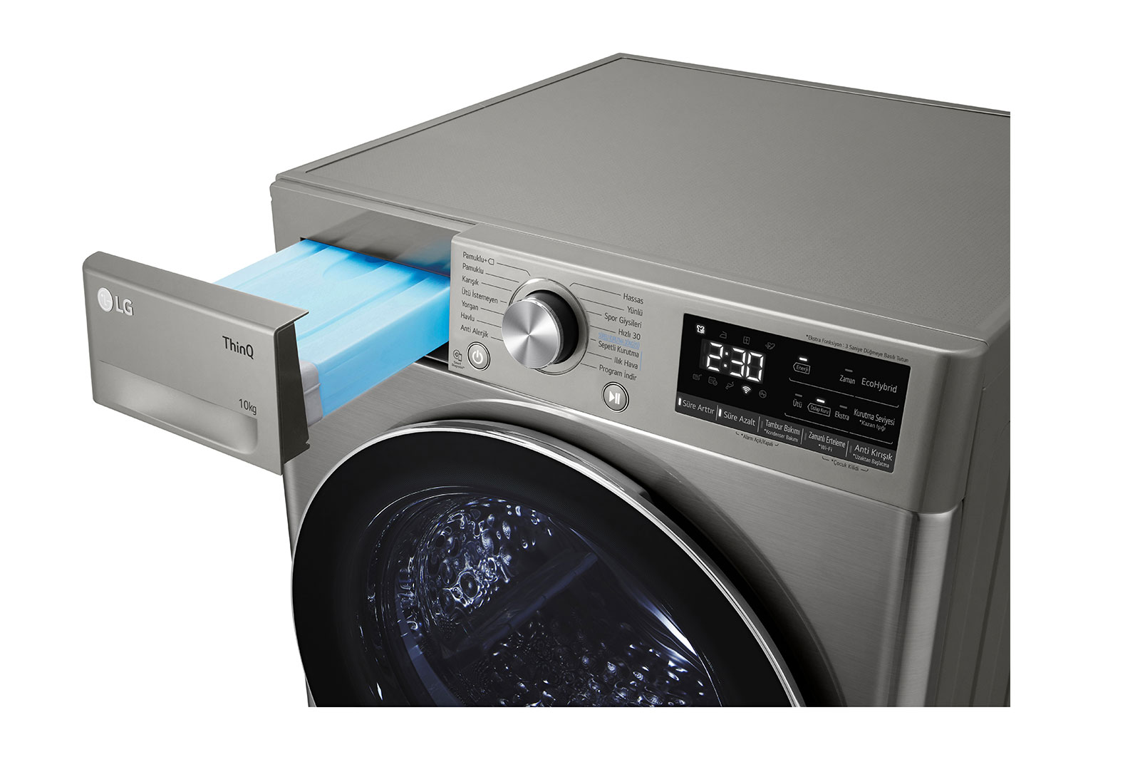 LG 10 Kg Kurutma Makinesi | DUAL Inverter Is? Pompal? Kurutucu |ThinQ (Wi-Fi) ?zellikli | Gri Renk, RH10V9PV2W