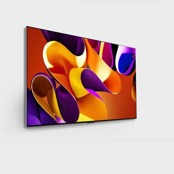 Duvara yerle?tirilmi? LG OLED evo TV, OLED G4’ün sa?a d?nük g?rünümü