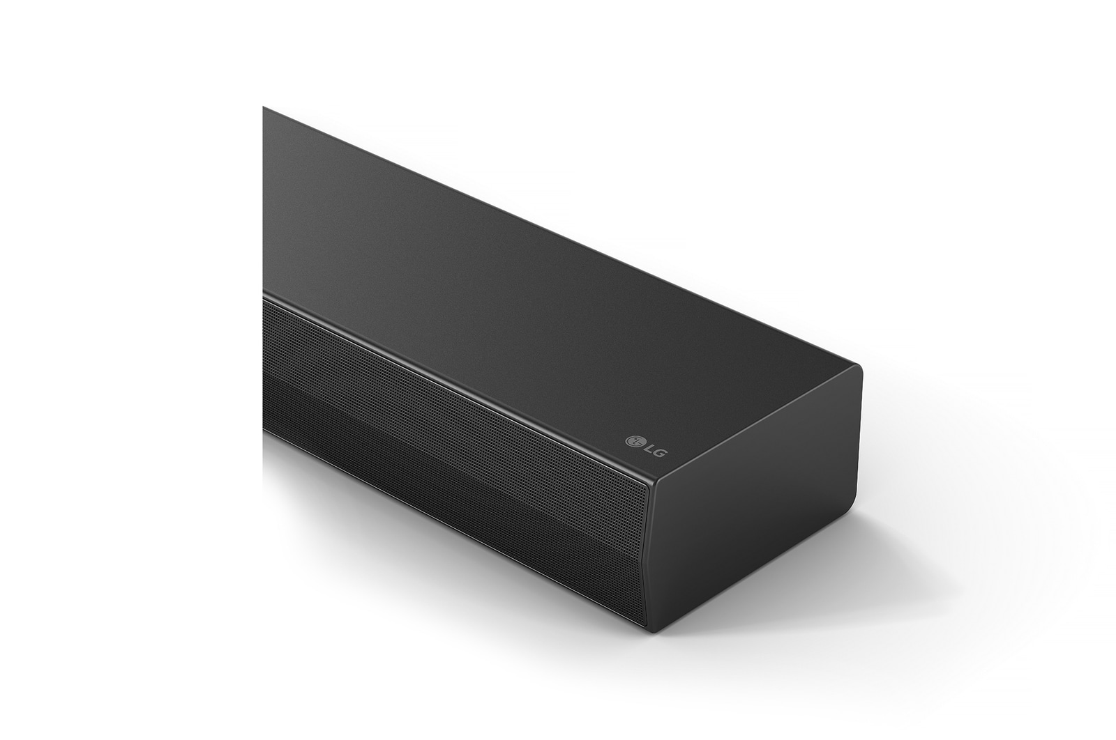 LG Soundbar S70TY'nin yan k??esinin üstten a??l? g?rünümü
