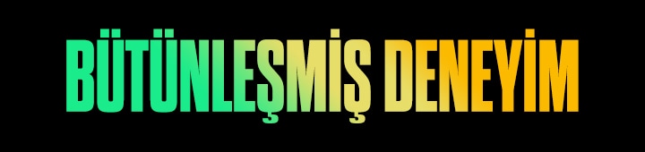 Ye?il ve sar? renkli gradyan desen i?erisinde “BüTüNLE?M?? DENEY?M” yaz?s?.