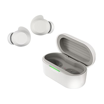 LG xboom Buds by will.i.am kulakl?klar?n ?nden g?rünümü | Bluetooth Kulakl?k | Grafen Sürücülü xboom ?mza Sesi | Beyaz Renk