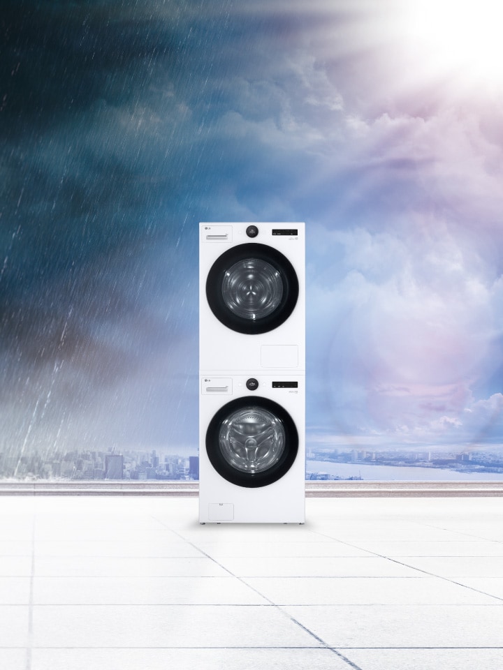 LG AI洗乾衣機堆疊