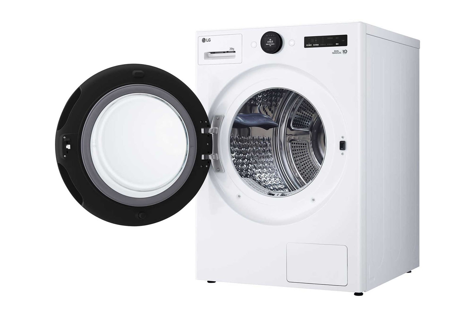 LG 20公斤雙迴轉變頻免曬衣乾衣機｜冰瓷白｜AI Dryer?, WR-20DW