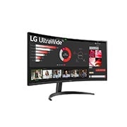 LG 34 吋 21:9 曲面 UltraWide? QHD (3440 x 1440) 多工作業螢幕, 34WR50QC-B