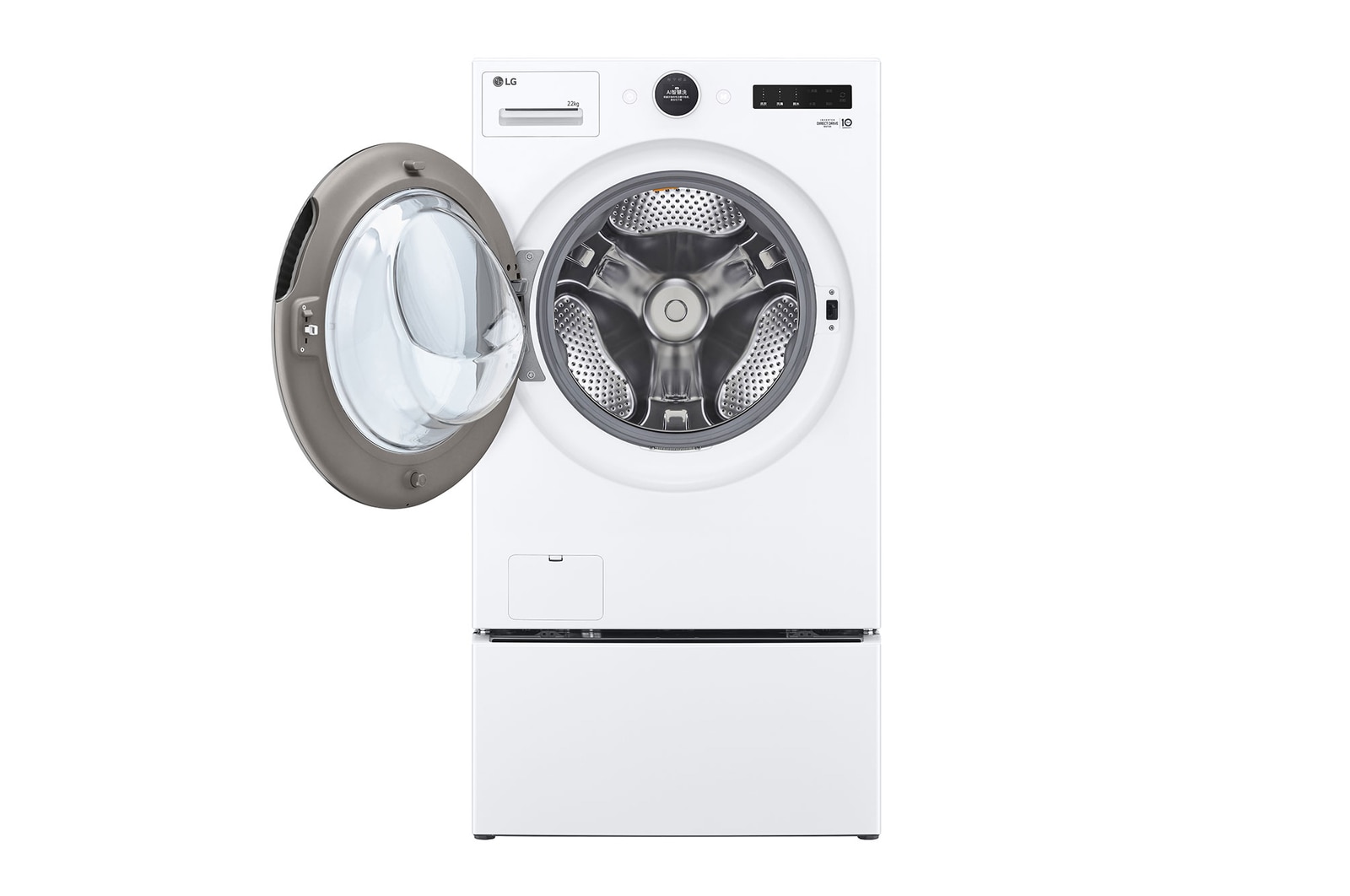 LG 洗22+2.5公斤 TWINWash 雙能洗｜冰瓷白｜蒸洗脫, TW22FWPT.S250HW