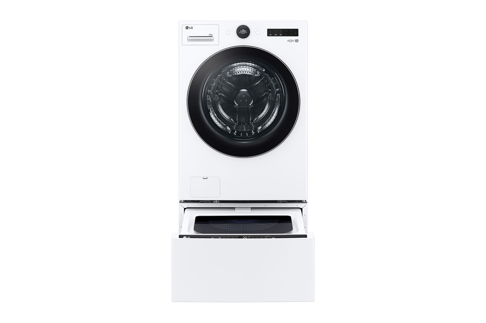 LG 洗22+2.5公斤 TWINWash 雙能洗｜冰瓷白｜蒸洗脫, TW22FWPT.S250HW