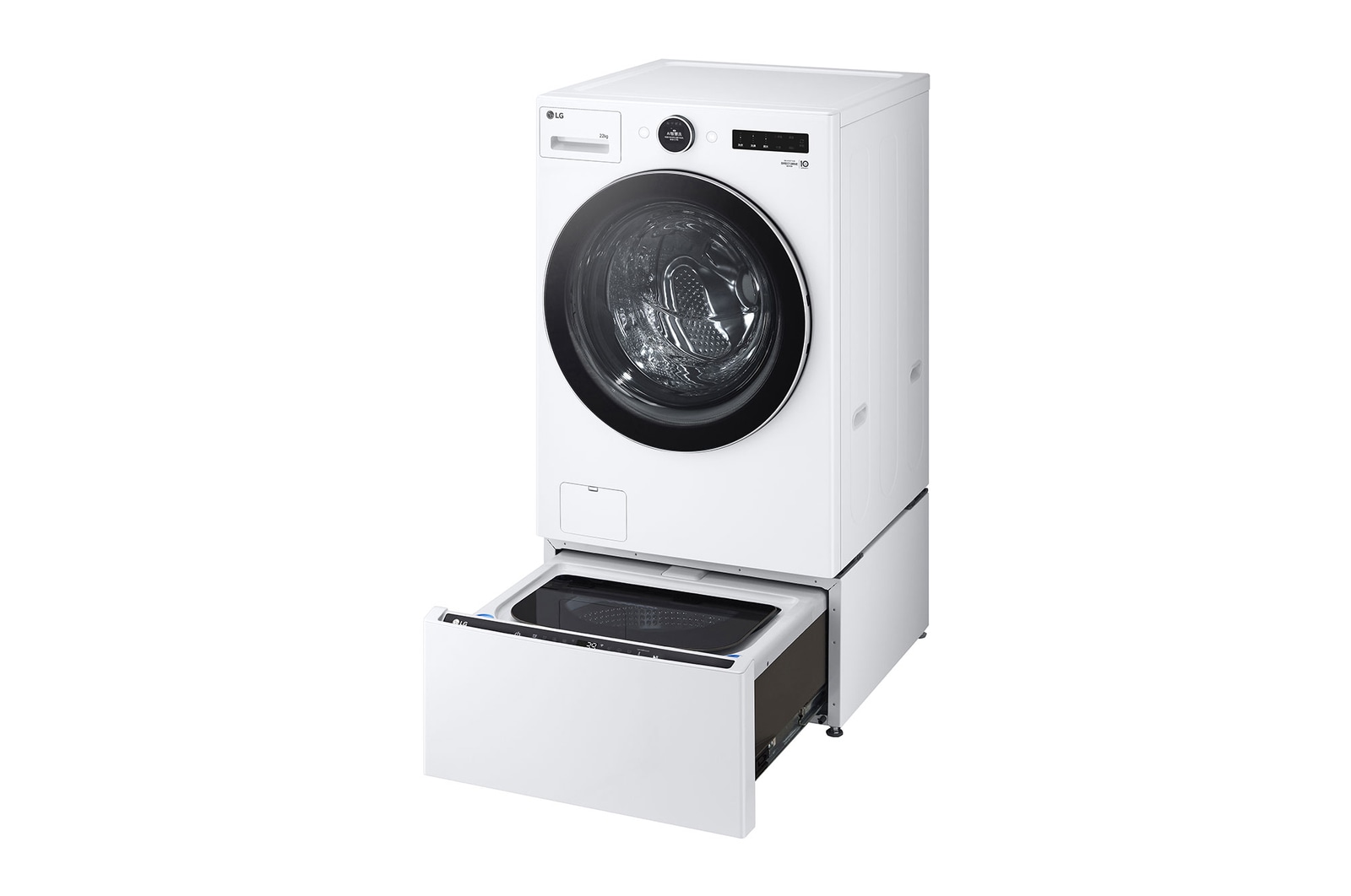 LG 洗22+2.5公斤 TWINWash 雙能洗｜冰瓷白｜蒸洗脫, TW22FWPT.S250HW