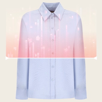 配備 AI Wash 洗衣與 AI Dry 乾衣技術的 LG WashTower，展示可按照布料偵測結果施用的智能布料護理功能