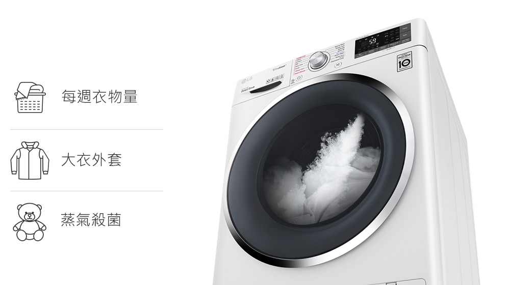 上置滾筒TrueSteam?蒸氣洗